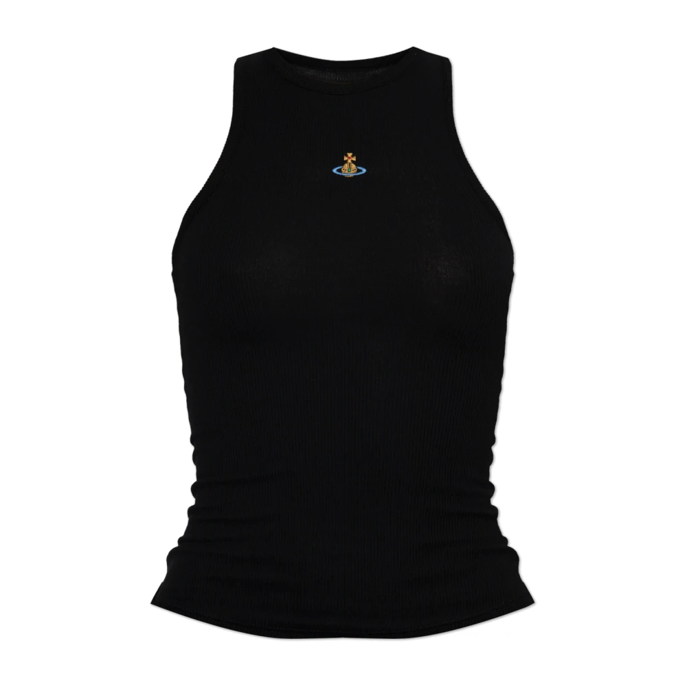 Vivienne Westwood Chaleco 90S Tops Mujer Negro Xs