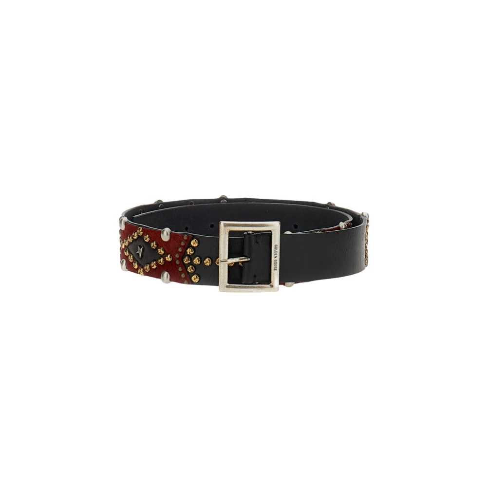 Golden Goose Vrouw Zwart Accessoires Dames, 90 Cm, Leer, Molly Riem