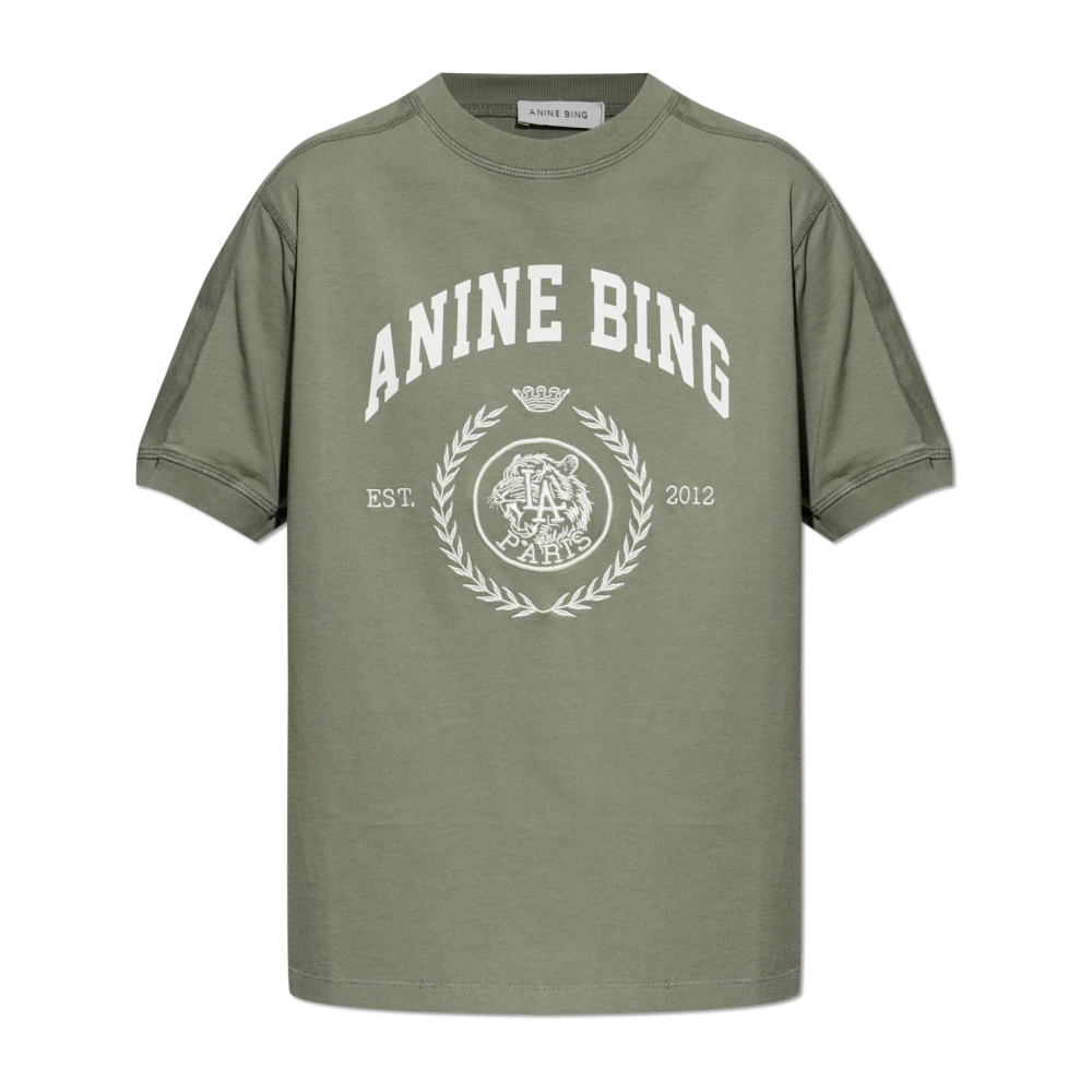 Anine Bing Men's Green T-Shirts, Xs, Jaylin T-Shirt