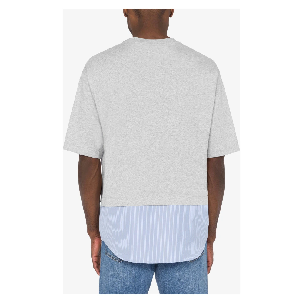 Moschino Grijze Katoenen Regular Fit T-shirt Gray Heren