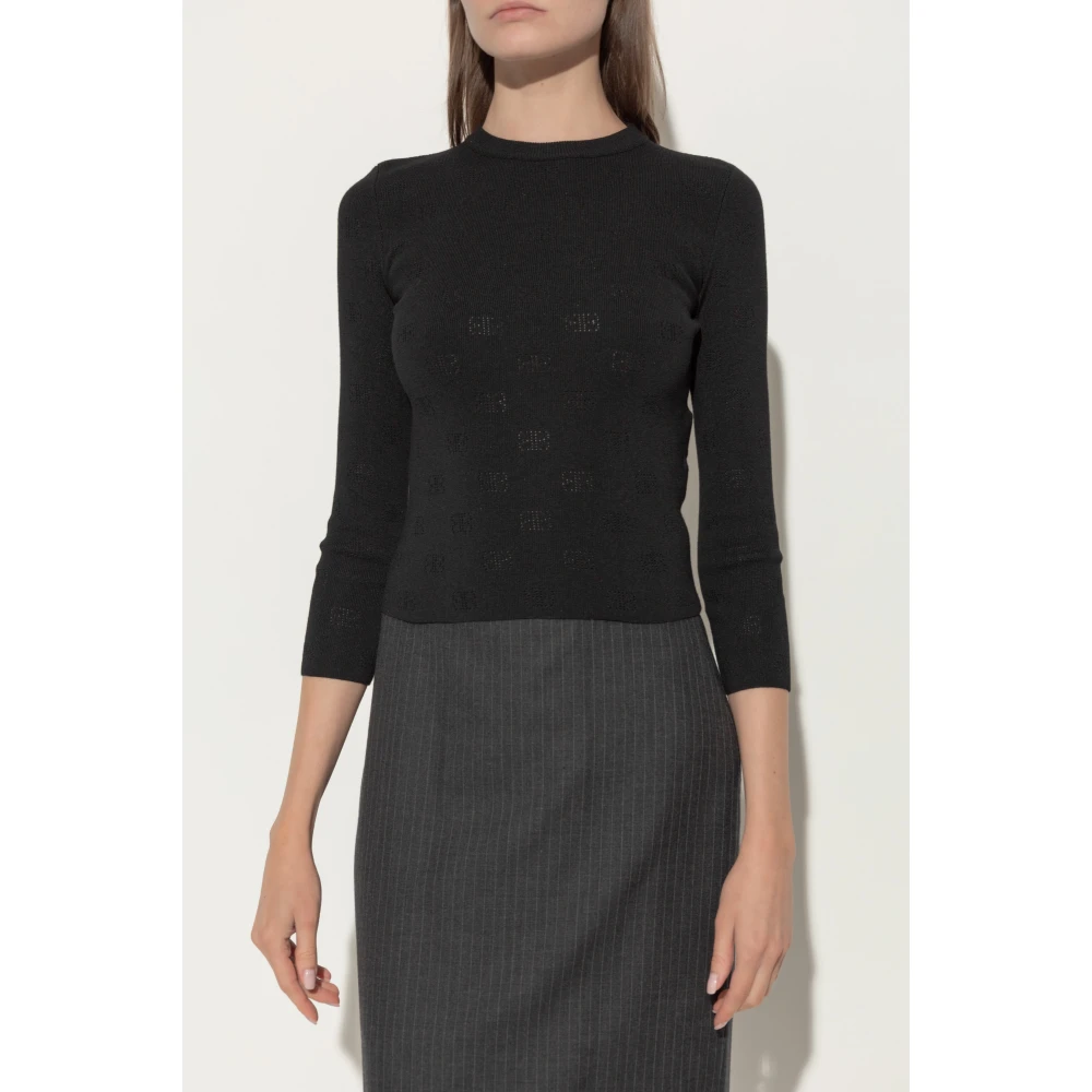 Balenciaga Wol Top Black Dames