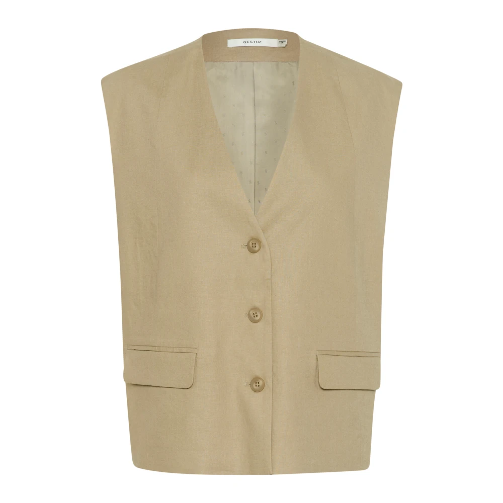 Gestuz - Jackets > Vests - Beige - Gestuz - Modalova