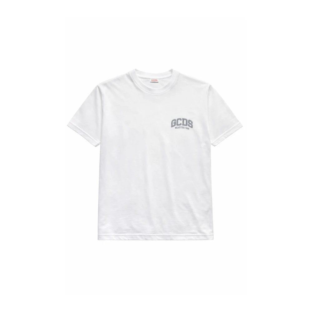 Gcds White T-Shirts, Male, L, Logo Lounge Ss T-Shirt