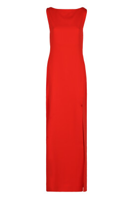 open-back-crepe-dress