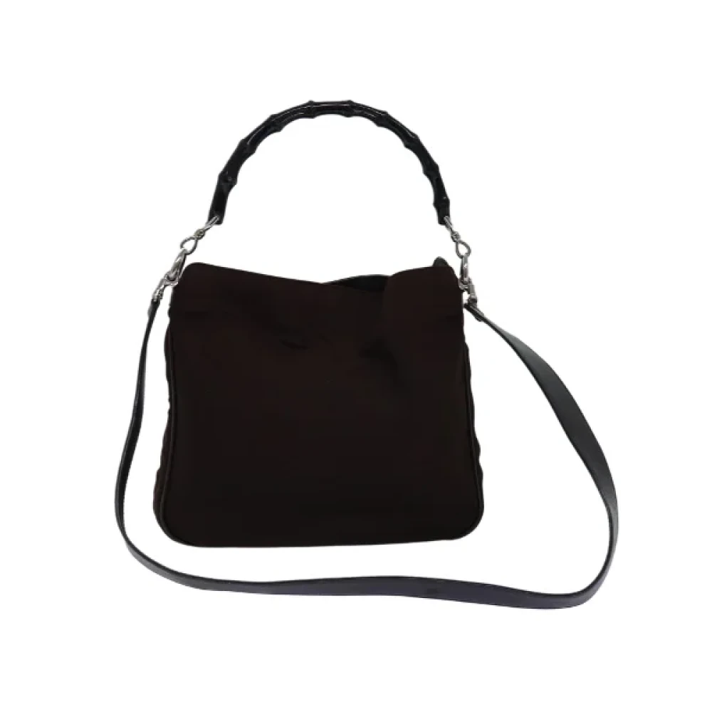 Gucci Vintage Pre-owned Nylon gucci-bags Brown Dames