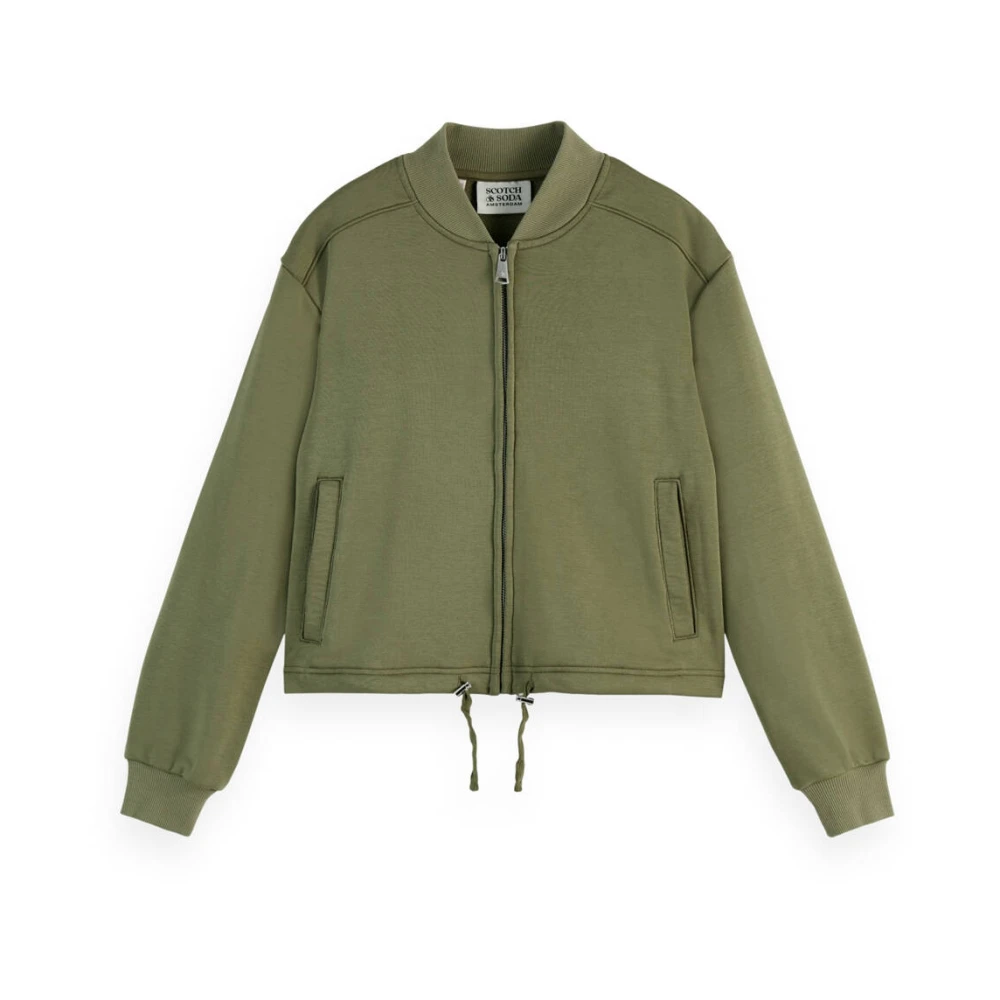Scotch & Soda Jersey Bomber Vest Green Dames
