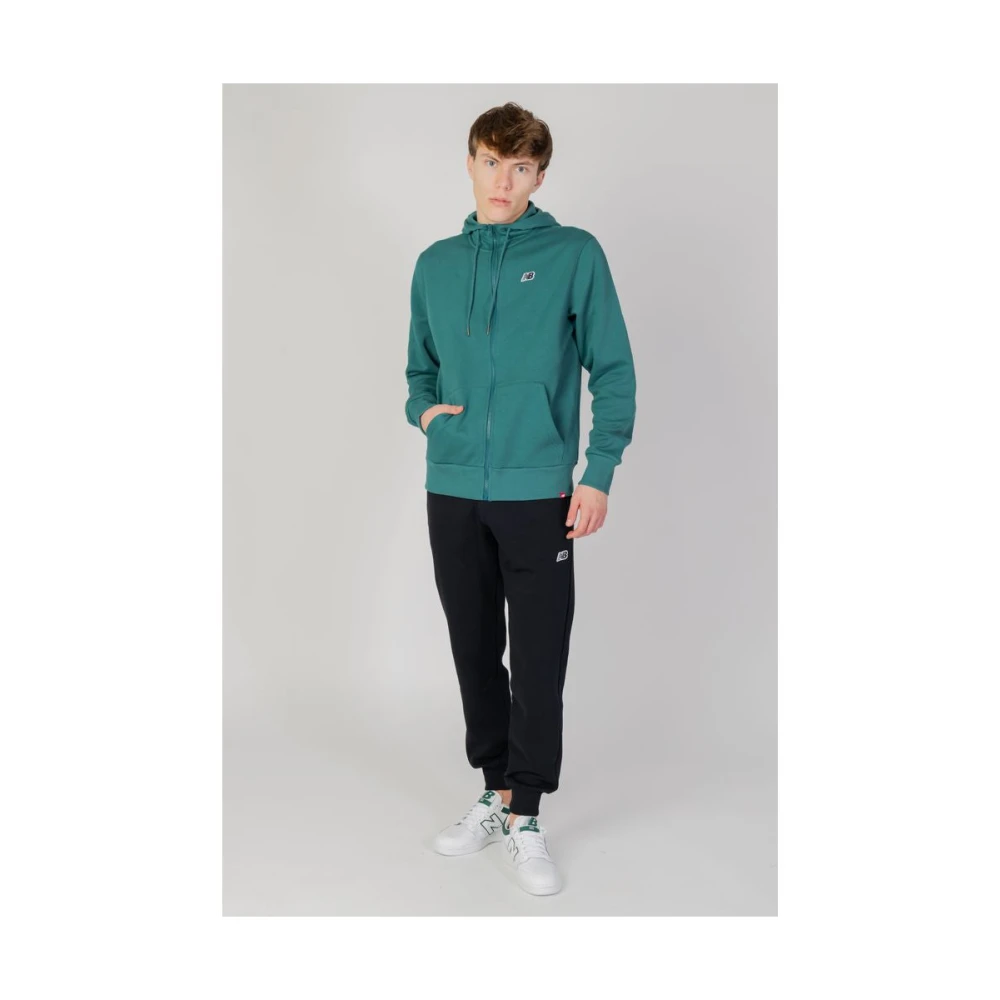 New Balance Groene Katoenen Hoodie Herfst Winter Collectie Green Heren