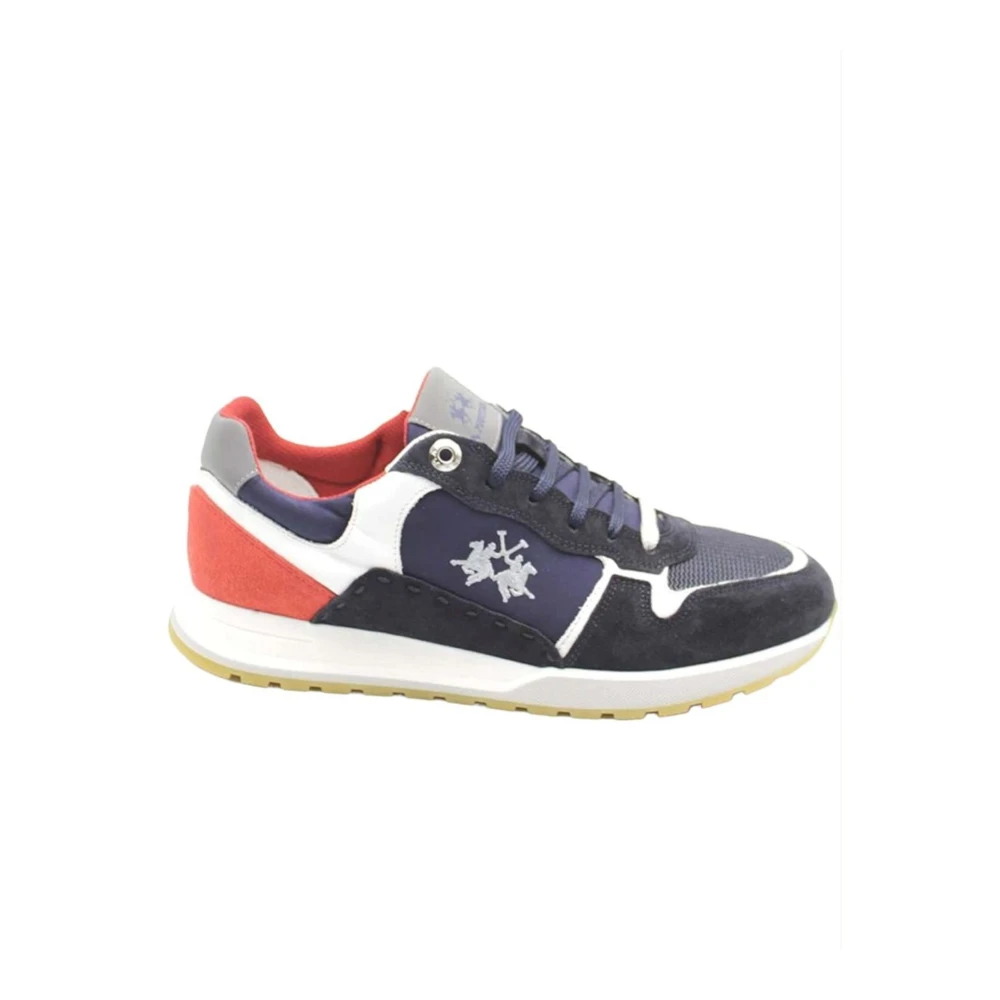 La Martina Blauwe Lage Sneakers Heren Schoenen