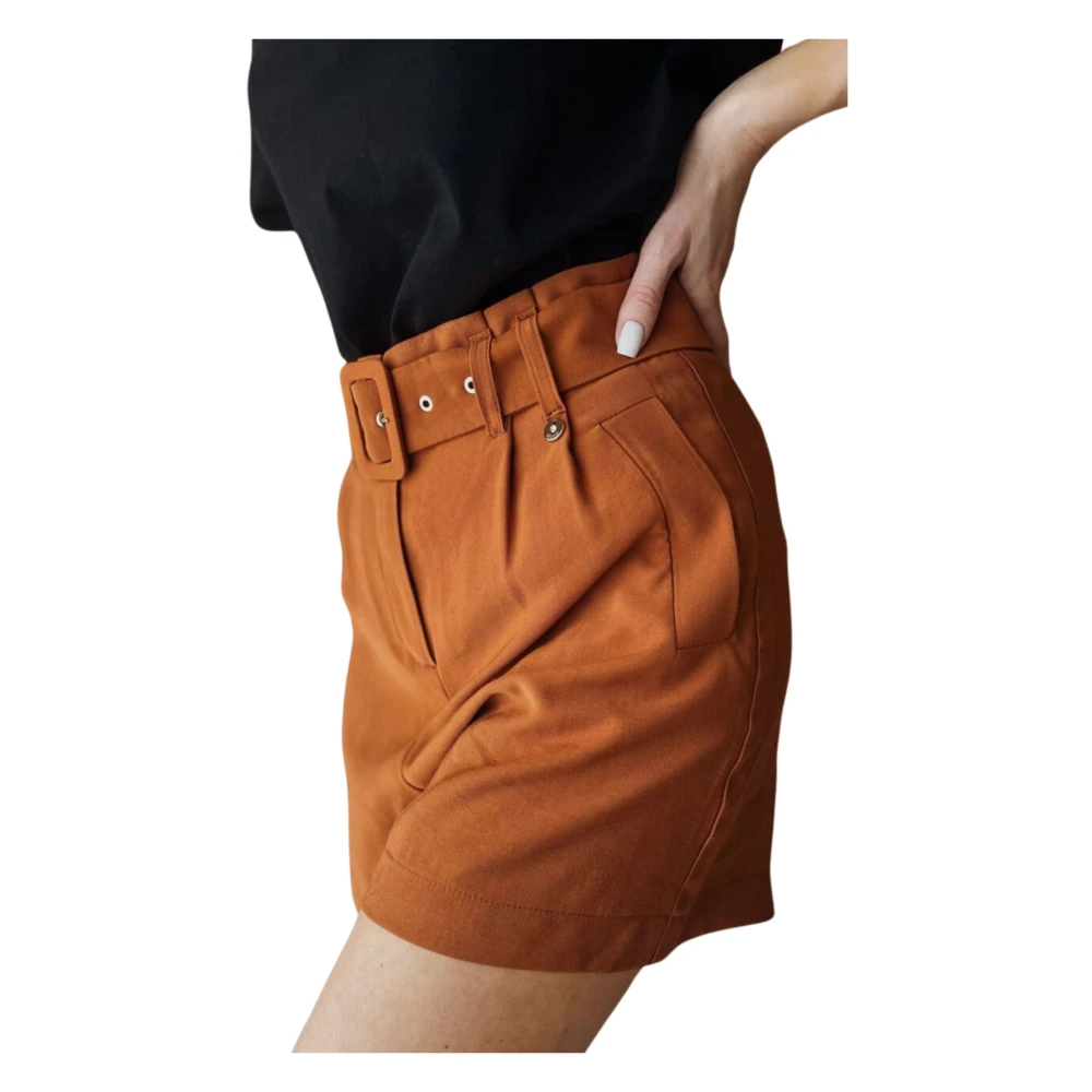 Liu Jo Korte Jurk Met Riem Brown Dames