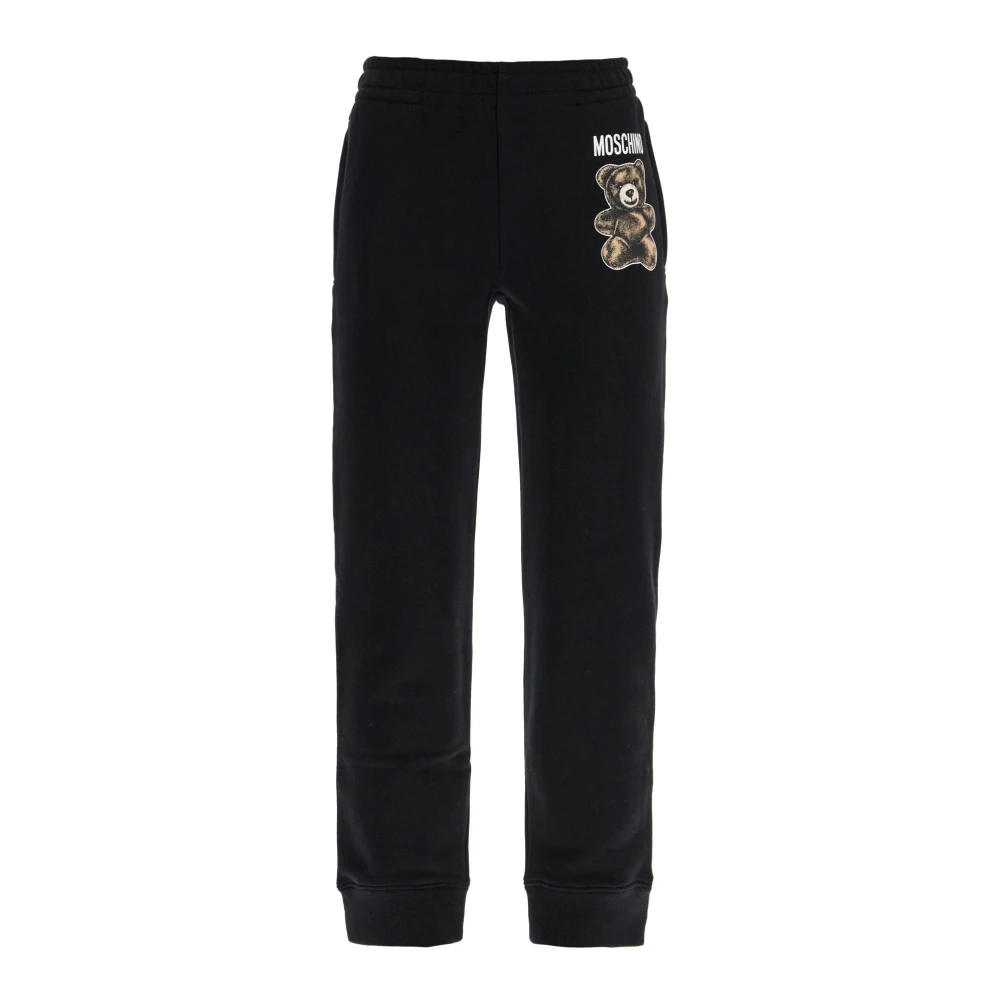 Moschino Teddy Bear Joggers met Ribbed Cuffs Black Dames