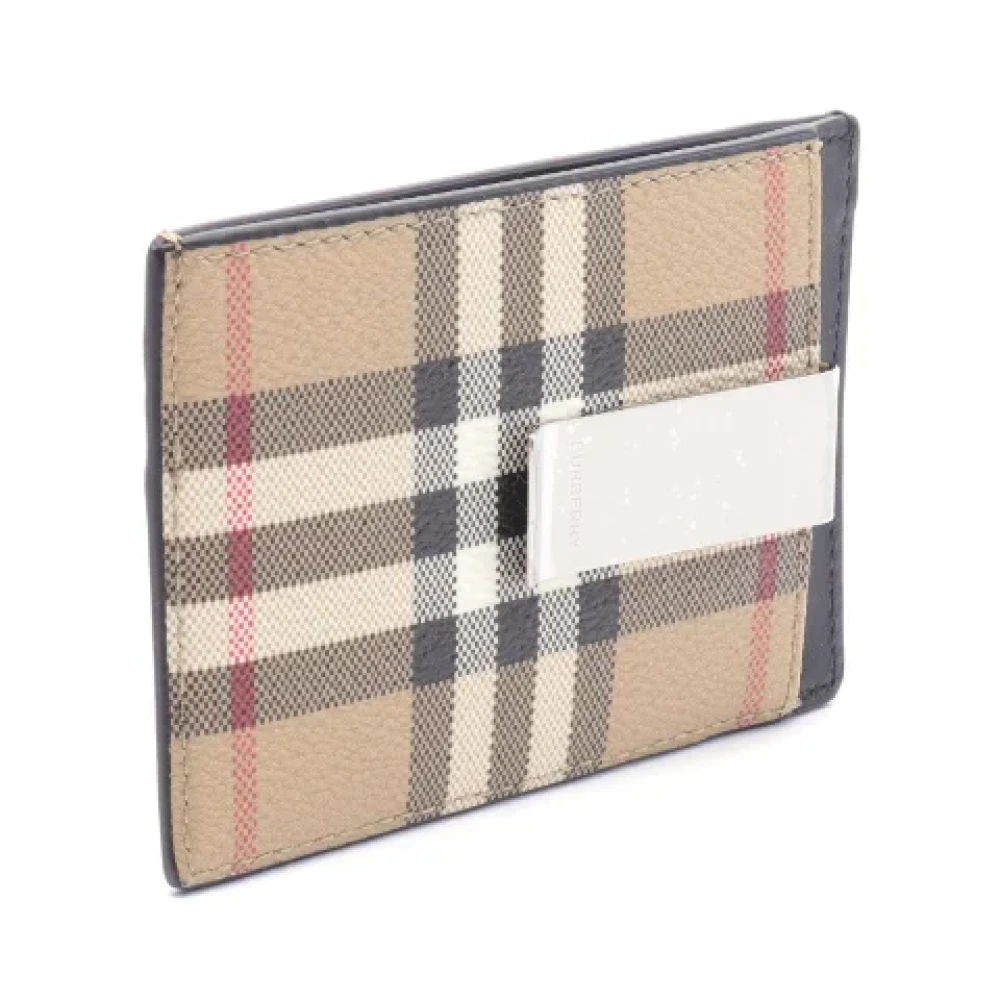 Burberry Vintage Pre-owned Canvas wallets Beige Heren