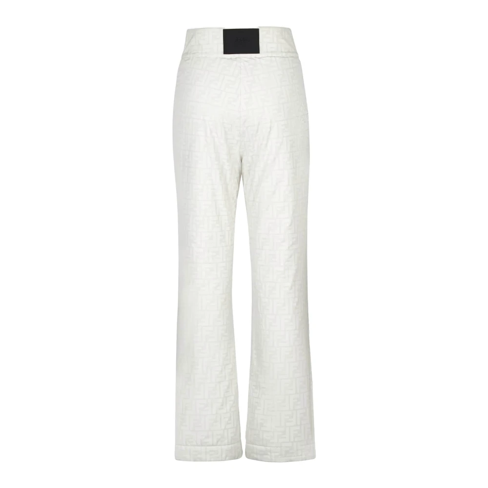 Fendi Logo FF Ski Broek White Dames