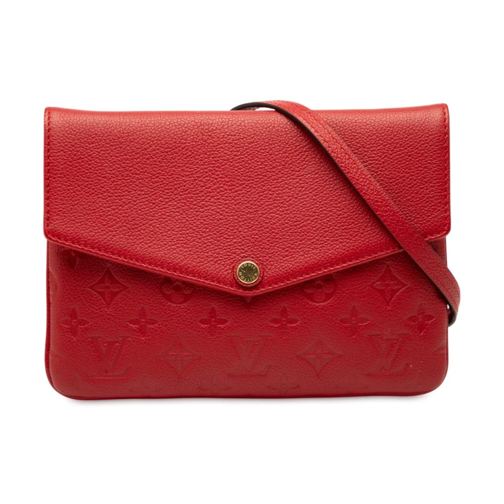Louis Vuitton Vintage Women's Red Vintage Cross Body Bags, One Size, Pre-Owned Wallet On Chain