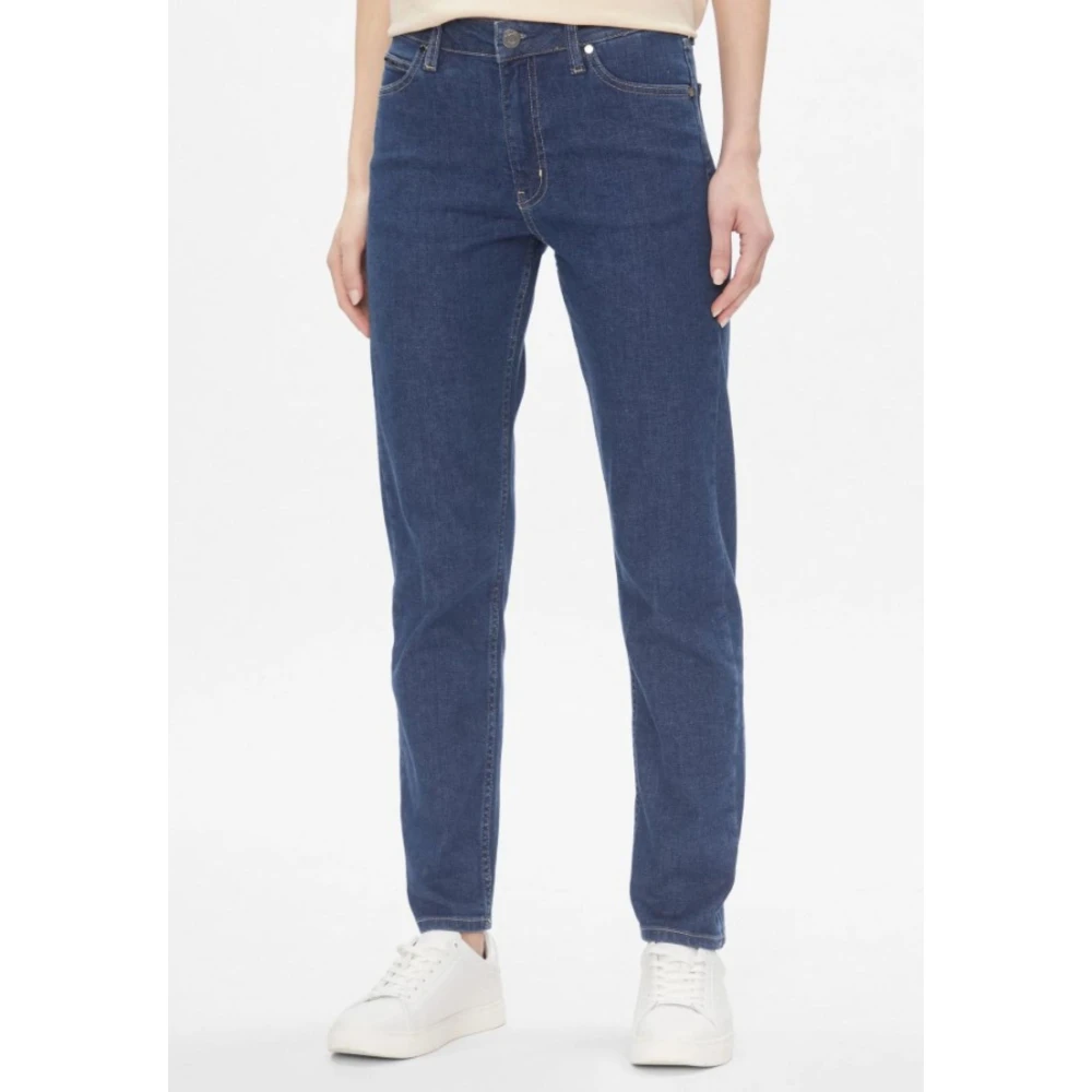 Calvin Klein Slim Mid Blue Jeans voor Vrouwen Blue Dames