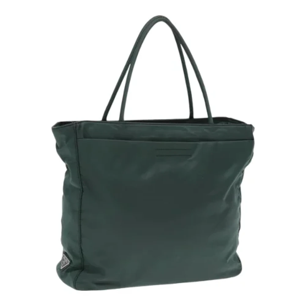 Prada Vintage Pre-owned Nylon handbags Green Dames
