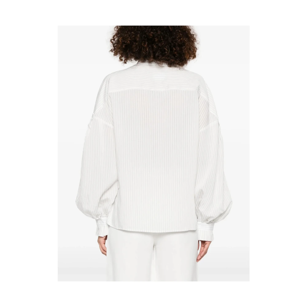 Seafarer Witte Button-Up Shirt met Drop Shoulder White Dames