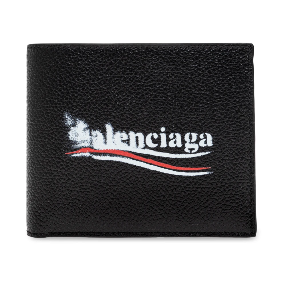 Balenciaga Leren portemonnee Black Heren