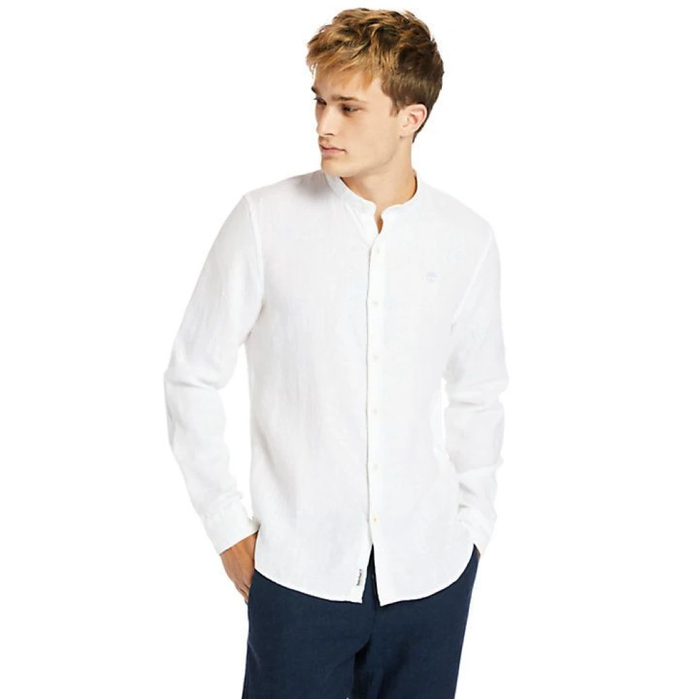 Timberland Chemise En Lin Coupe Slim Homme Chemises Blanc L