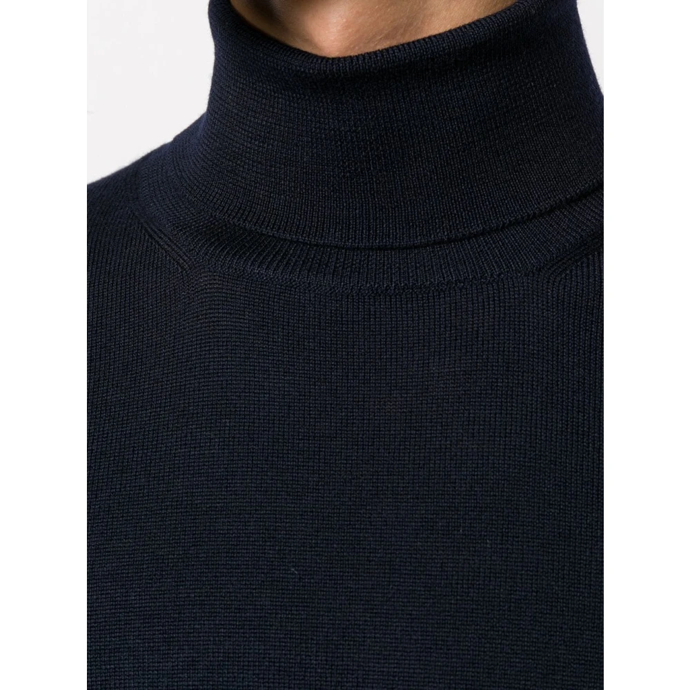 Barba Wollen Rollneck Sweater Blue Heren
