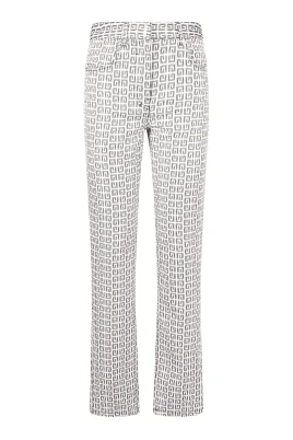 Jacquard Denim Effect Byxor