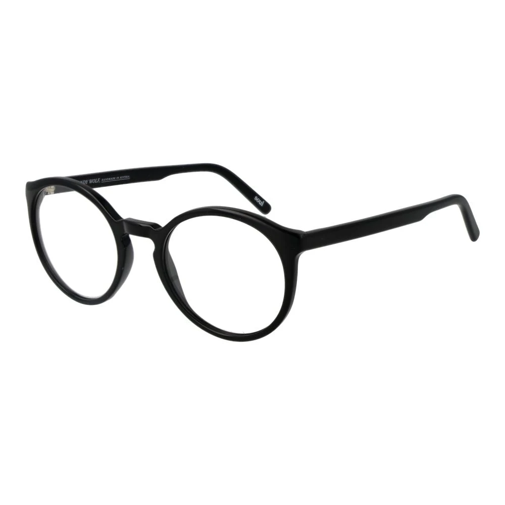 Andy Wolf Unisex Black Round Optical Frames