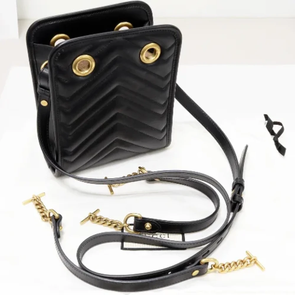 Gucci Vintage Pre-owned Leather gucci-bags Black Dames