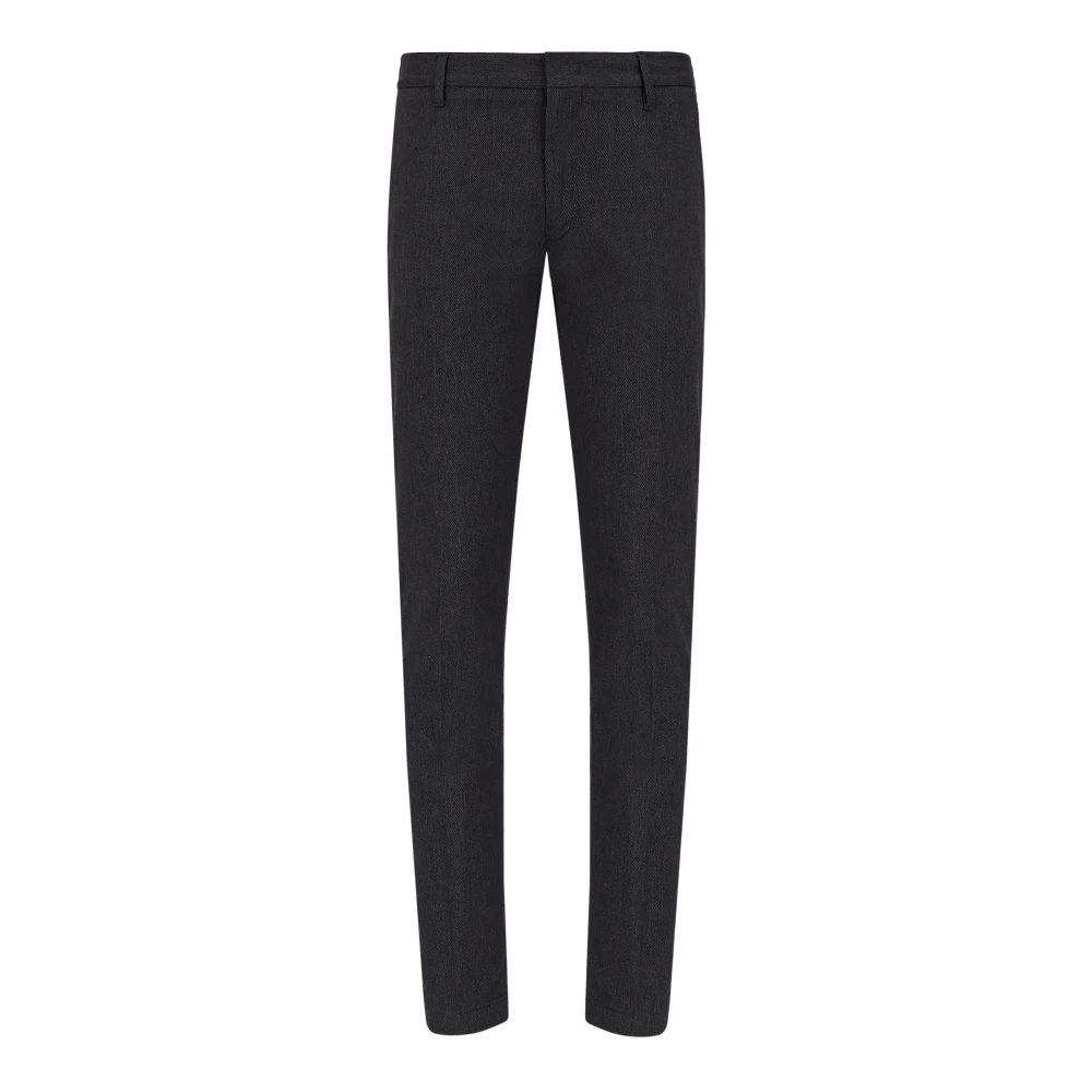 Emporio Armani Diagonale Twill Broek Blue Heren