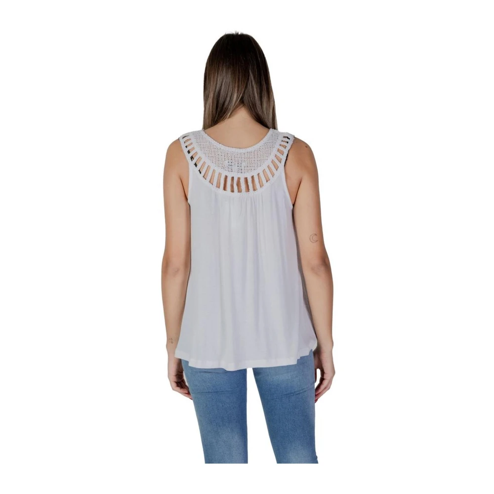 b.Young Witte Viscose Tops & T-Shirts Collectie White Dames