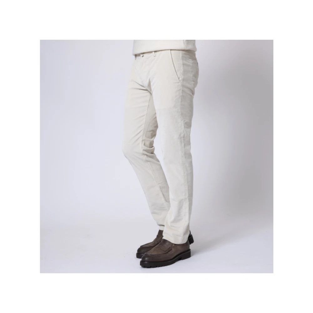 Jacob Cohën Bobby Corduroy Broek in Ecru White Heren