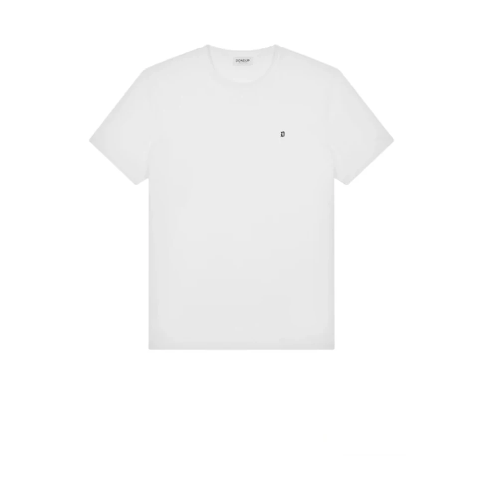 Dondup Witte T-shirts en Polos met D Logo White Heren