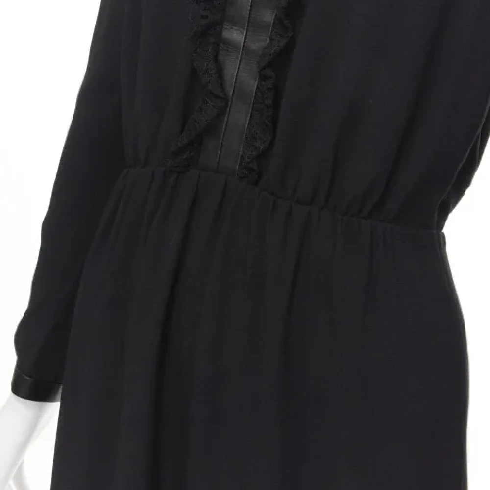 Saint Laurent Vintage Pre-owned Acetate dresses Black Dames