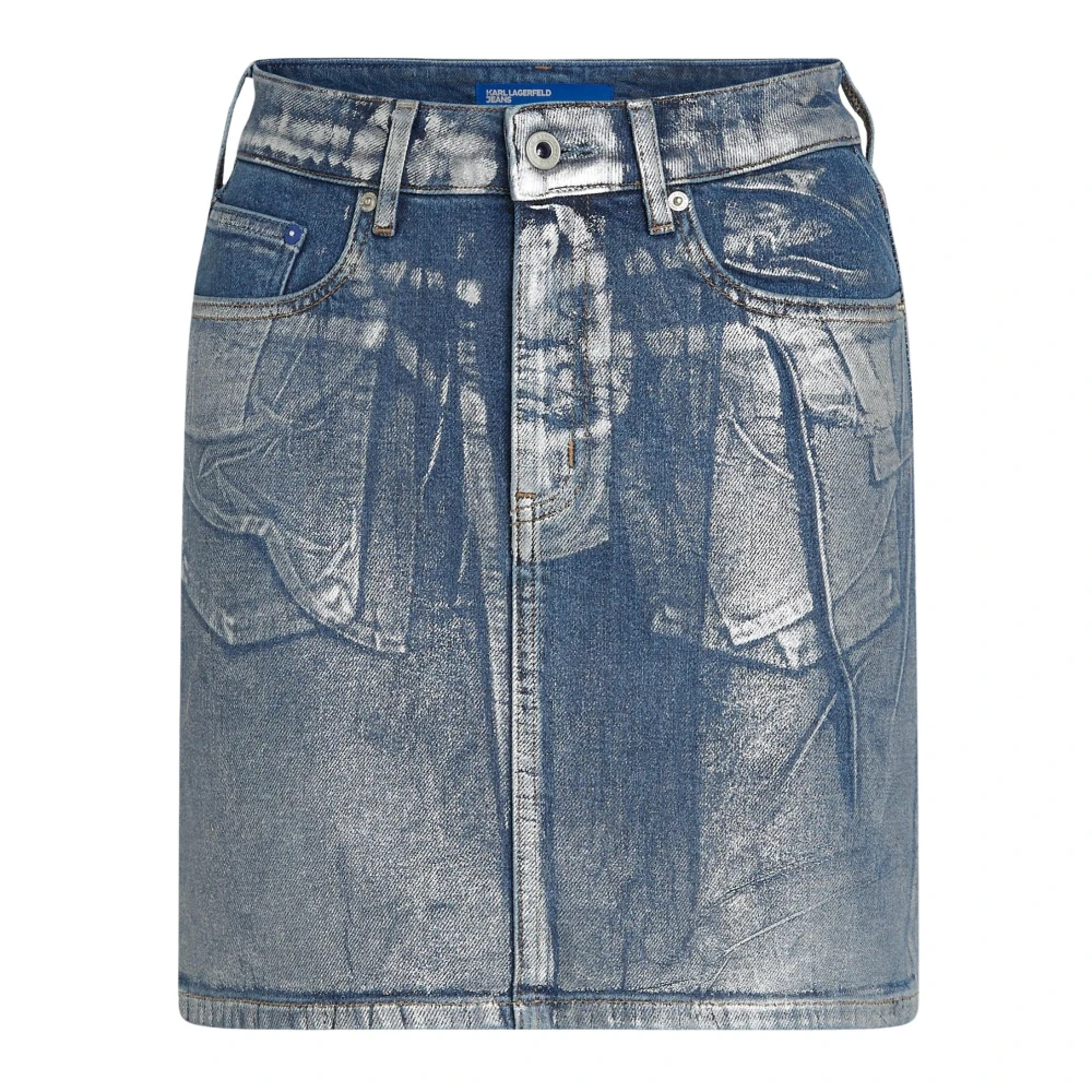 Karl Lagerfeld Women's Multicolor Klj Hr Coated Dnm Mini Skirt - Denim Skirts - Xs - Skirts