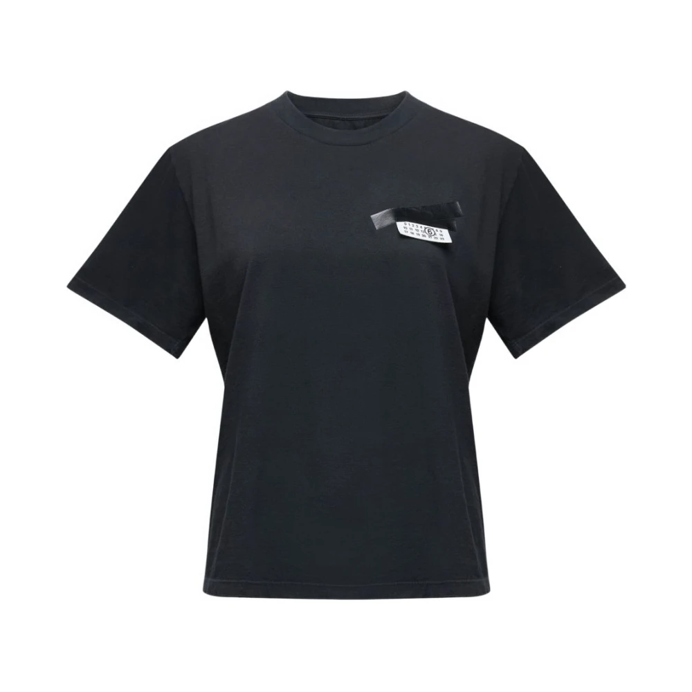 Mm6 Maison Margiela Women's Black T-Shirts, M, T-Shirts