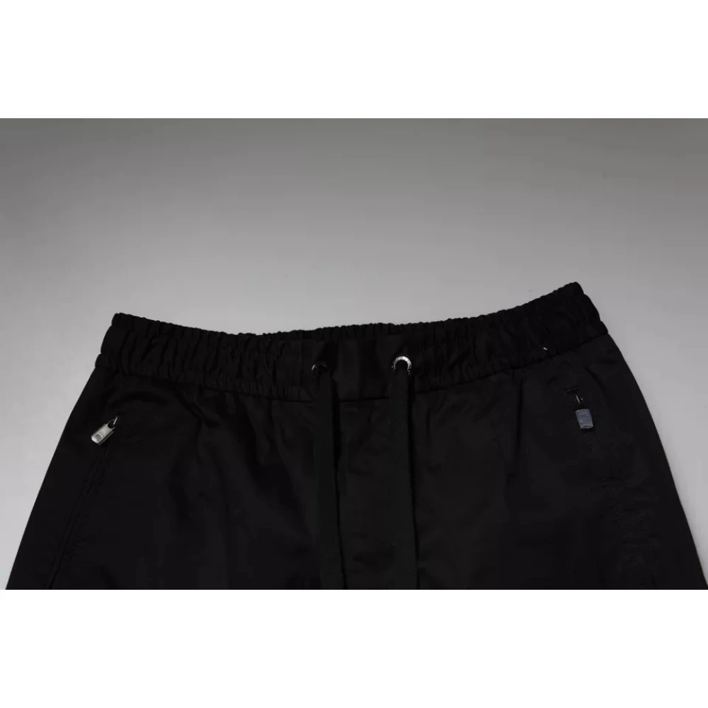 Dolce & Gabbana Zwarte Skinny Sweatpants met Trekkoordsluiting Black Heren