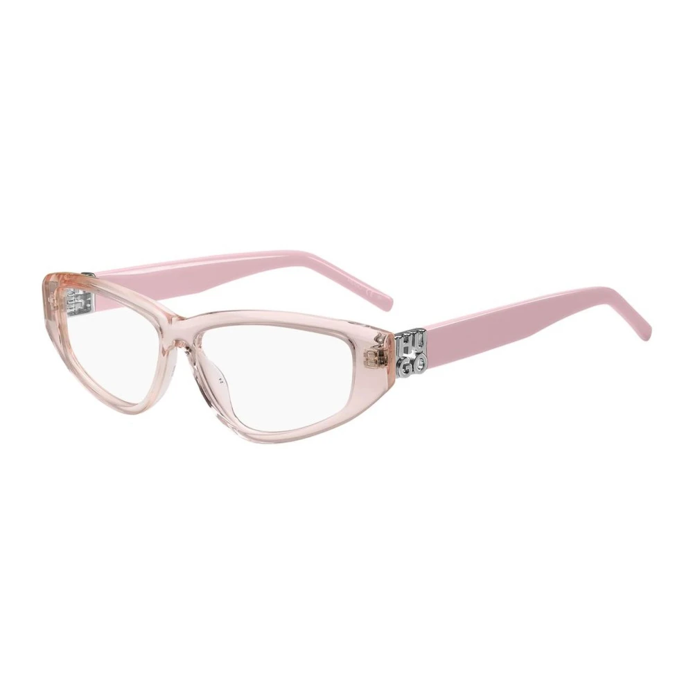 Hugo Boss Multicolor Acetaat montuur met roze wijzerplaat Multicolor Dames