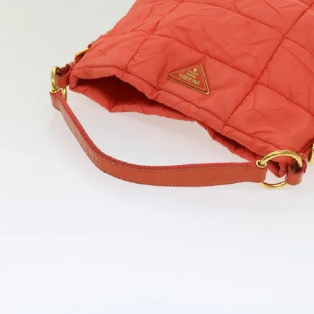 Prada Vintage Pre-owned Nylon handbags Orange Dames