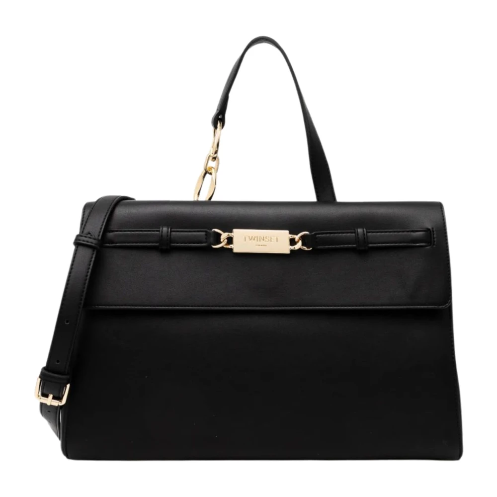 Twinset Zwarte handtas met magnetische sluiting Black Dames