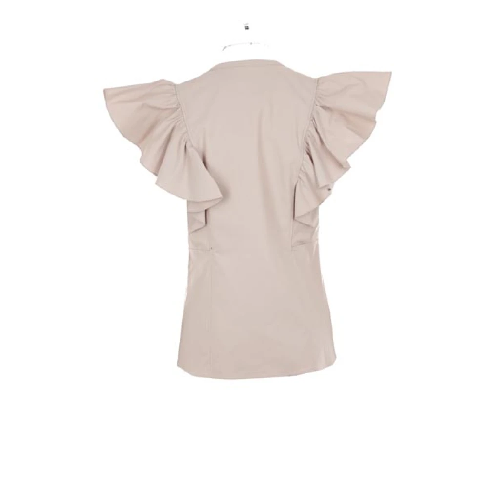 Chloé Beige Ruche Flare Shirt Beige Dames