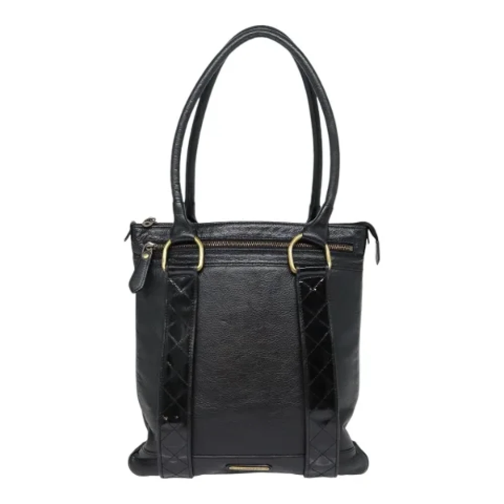 Burberry Vintage Pre-owned Leather shoulder-bags Black Dames