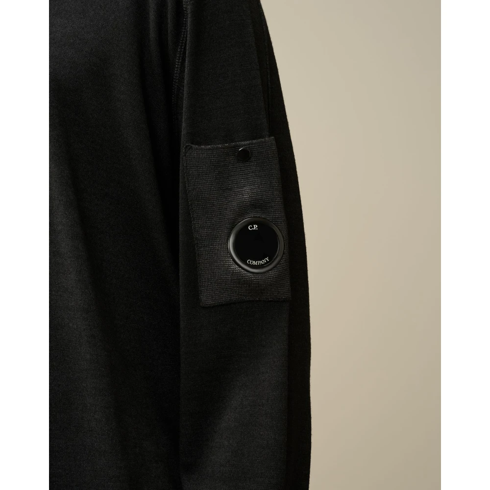 C.P. Company Zwarte Merinowollen Trui Black Heren