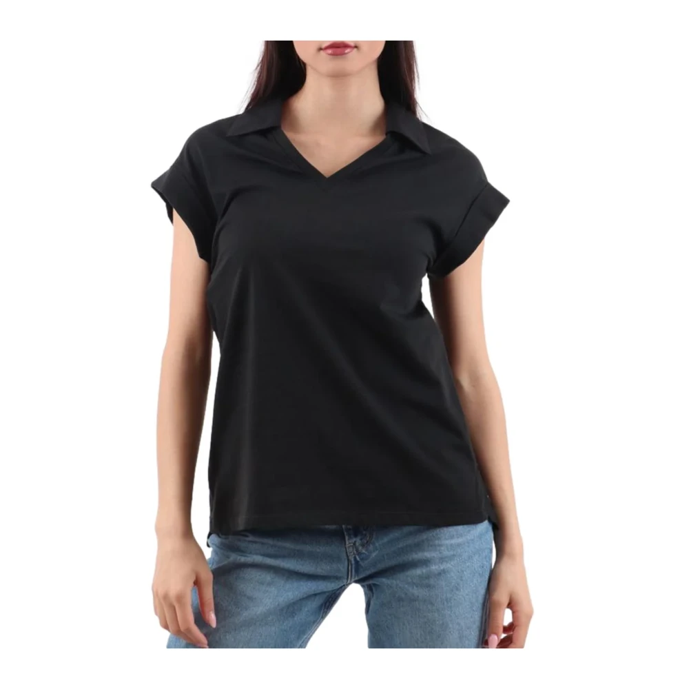 Liu Jo Vrouw Zwart Tops Dames, Xl, Katoen, Katoenen T-Shirt