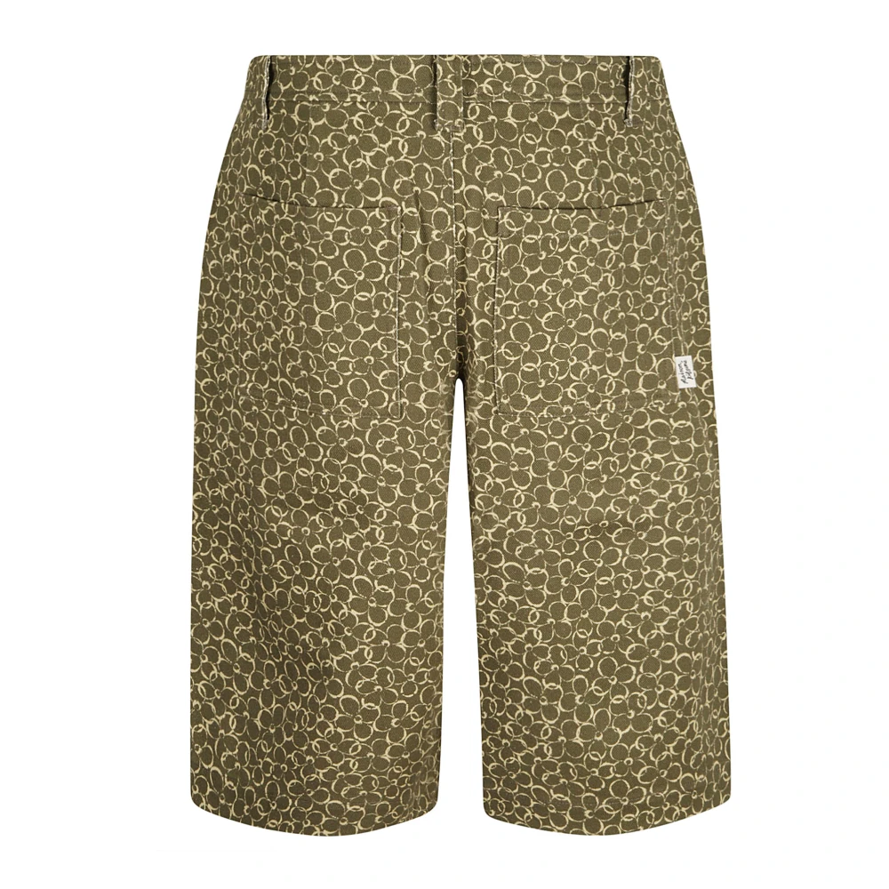 Maison Kitsuné Werkkleding Bermuda Shorts Green Heren