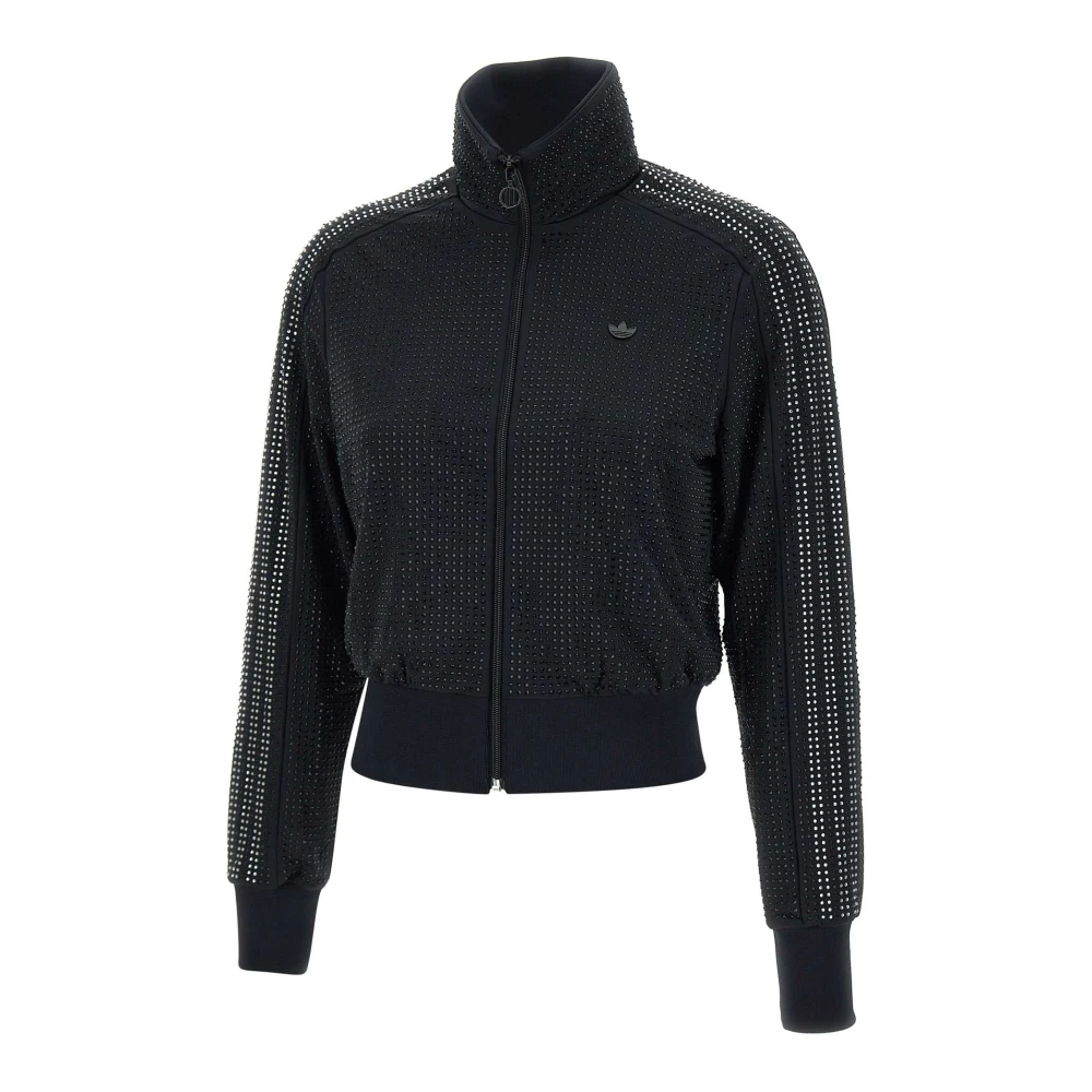 Adidas Rhinestone Track Top Sweatshirt Zwart Black Dames