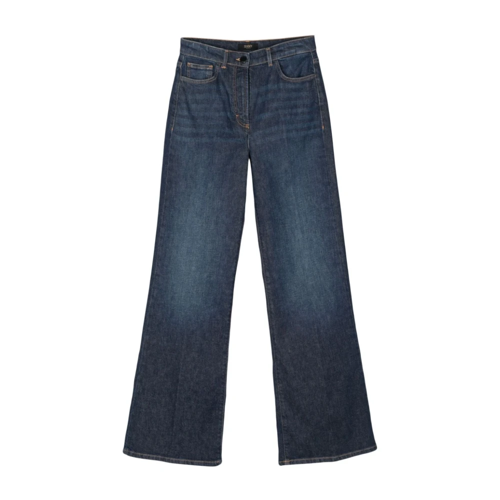 Seventy Flared Denim Broek Blauw Blue Dames