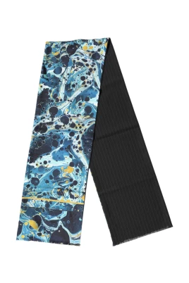 Marble Print Neck Wrap Foulard Scarf