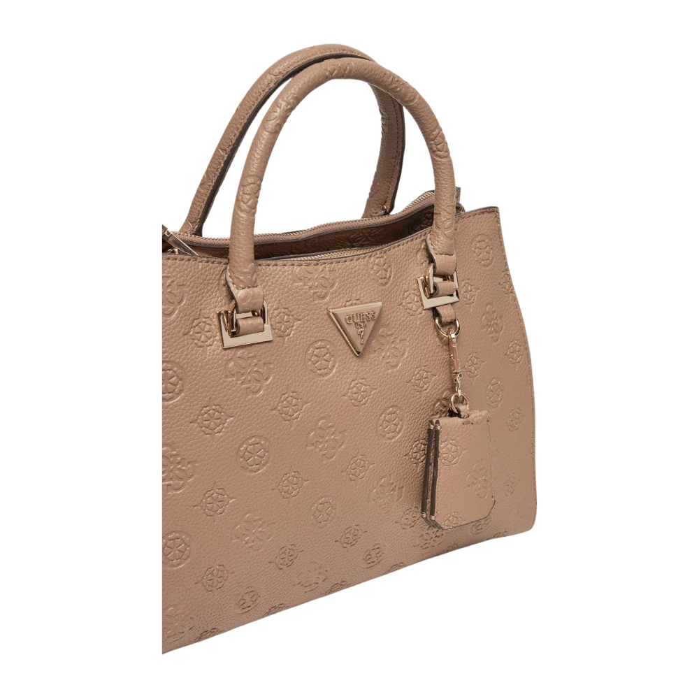 Guess Stijlvolle Society Satchel in Donker Taupe Brown Dames