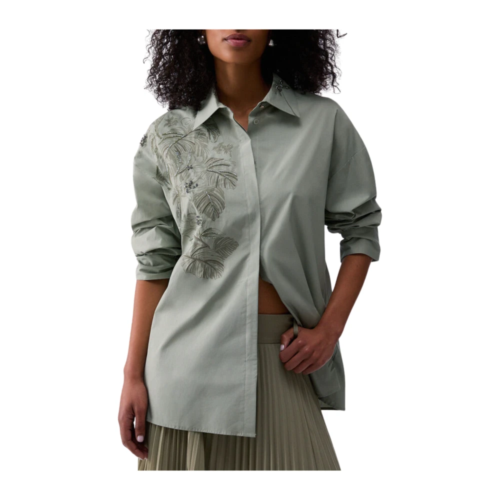 Liu Jo Kvinno Grön Blusar & Skjortor Dam, L, Camisa Ca6287 T039a Blus
