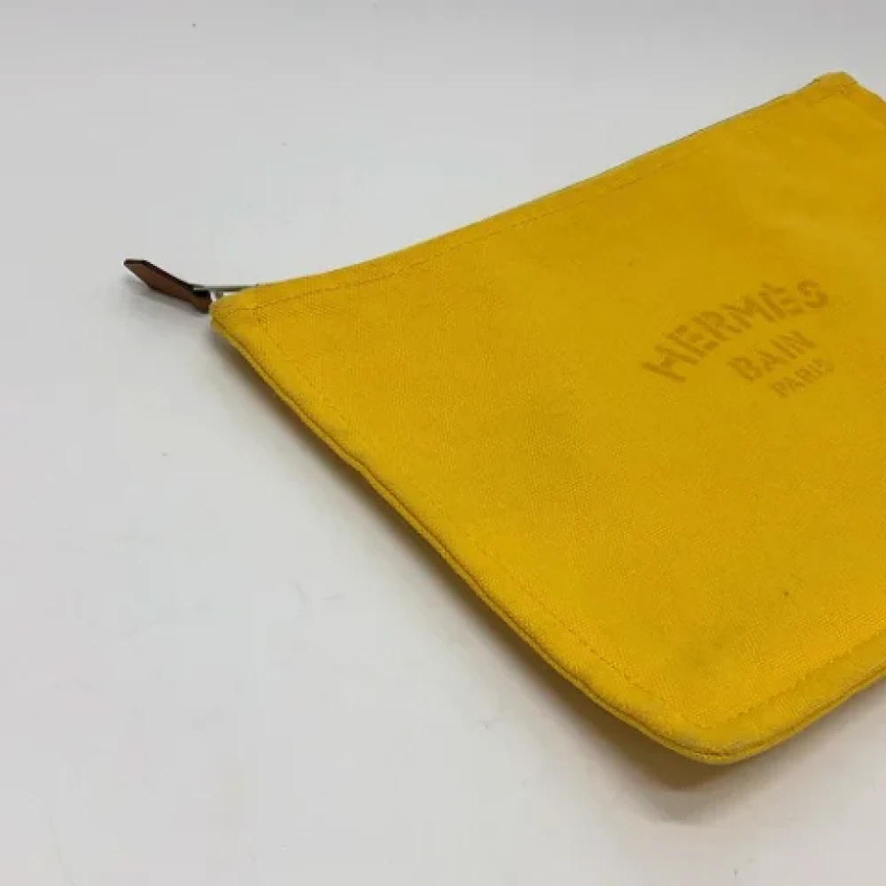 Hermès Vintage Pre-owned Fabric pouches Yellow Dames