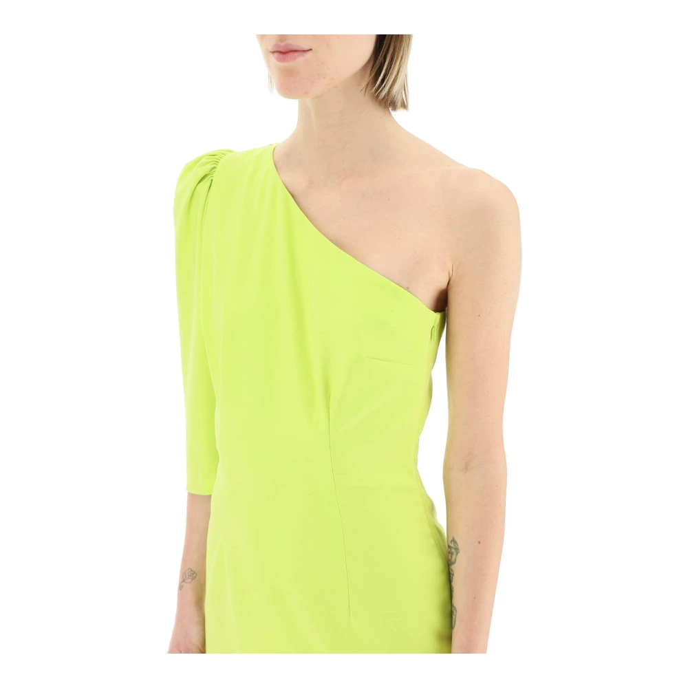 Dsquared2 Puff Sleeve One Shoulder Mini Dress Green Dames