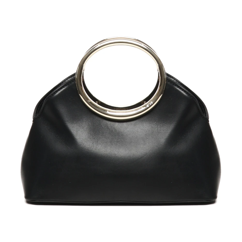 V73 Zwarte Clutch Tas met Cirkel Handvat Black Dames